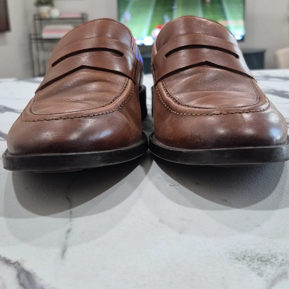 Cole Haan Hawthorne Penny Loafers, Size 9 Brittish Tan Brown - Picture 6 of 12